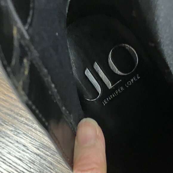 JLo Jennifer Lopez MARGY high platform black heeled bootie boots shoes 6/36.5 - Picture 6 of 10